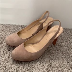 Talbots Suede Heels Beige